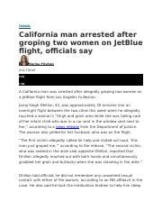 California man pleads guilty to groping 2 women on JetBlue flight to Boston from Los Angeles